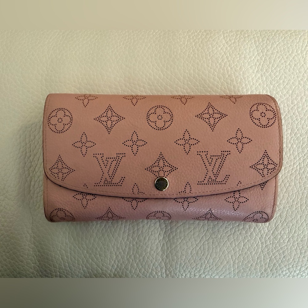 Louis Vuitton Pink Monogram Perforated Leather Wallet